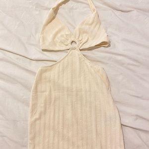 Cream cut out dress